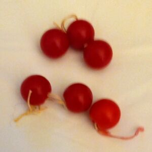 Set of 6 Red Round Vintage Buttons